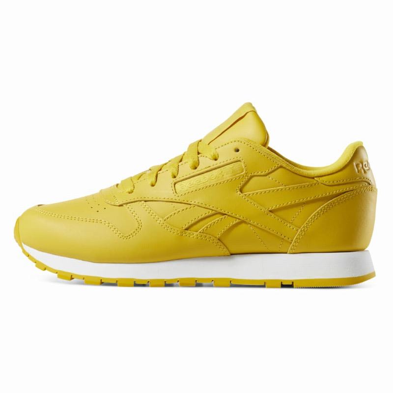 Reebok Classic Leather Tenisky Damske - Žlté/Biele LC3268VB